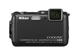 【中古】(非常に良い)Nikon デジタルカメラ AW120 防水 1600万画素 クールブラック AW120BK