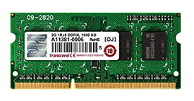 【中古】Transcend ノートPC用メモリ PC3L-12800 DDR3L 1600 2GB 1.35V (低電圧) - 1.5V 両対応 204pin SO-DIMM TS256MSK64W6N