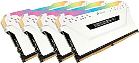 【中古】CORSAIR DDR4-3000MHz デスクトップPC用 メモリモジュール VENGEANCE RGB PRO シリーズ 32GB [8GB×4枚] CMW32GX4M4C3000C15W