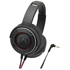 【中古】(未使用・未開封品)audio-technica SOLID BASS ポータブルヘッドホン ブラックレッド ATH-WS550 BRD