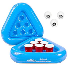 【中古】Go Pong Pool Pong Rack Floating Beer Pong Set　フローティング　ビアポン　セット 2ラフト 3ボール付き【並行輸入品】