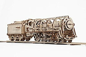 【中古】Ugears ユーギアス 460蒸気機関車 木製 ブロック おもちゃ 70012