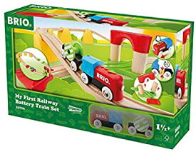 【中古】(非常に良い)BRIO (ブリオ) レールウェイ マイファースト バッテリーパワーレールセット [ 木製レール おもちゃ ] 33710