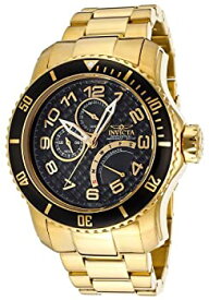 【中古】[インビクタ]Invicta 腕時計 15341 Pro Diver Black Textured Dial 18K Gold Plated Stainless Steel メンズ [並行輸入品]