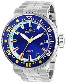 【中古】Invicta Men's 27664 Pro Diver Automatic 3 Hand Blue Ocean Blue Red White Black Yellow Dial Watch