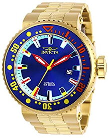 【中古】Invicta Men's 27665 Pro Diver Automatic 3 Hand Blue Ocean Blue Red Yellow Black White Dial Watch