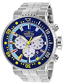 【中古】Invicta Men's 27660 Pro Diver Quartz 3 Hand Blue White Red Yellow Ocean Blue Dial Watch