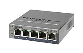 【中古】NETGEAR 卓上型コンパクト アンマネージプラス スイッチングハブ GS105E ギガビット 5ポート VLAN QoS ファンレス 省電力 法人向け