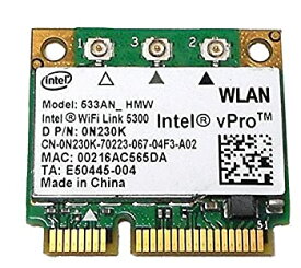 【中古】インテルWiFiリンク5300ワイヤレスLAN半分サイズMini PCI - E WLANカード450?Mbps 533?AN HMW MIMO 802.11?A/B/G/draft-n1?2.4?/ 5.0?GHz