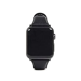【中古】SLG Design(エスエルジーデザイン) Apple Watch バンド 42mm/44mm用 Italian Minerva Box Leather ブラック SD18392AW