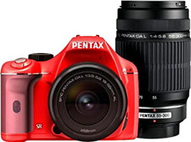 【中古】(非常に良い)PENTAX デジタル一眼レフカメラ K-x ダブルズームキット レッド/ピンク 023