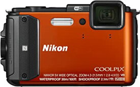 【中古】(非常に良い)Nikon デジタルカメラ COOLPIX AW130 オレンジ