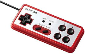 【中古】【2006年モデル】ELECOM ゲームパッド USB接続 i-revo推奨レトロ風 8ボタン レッド JC-U2208TRD