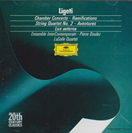 【中古】室内協奏曲, 弦楽四重奏曲第二番、他: Boulez, Lasalle Quartet [CD]