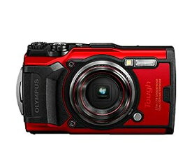 【中古】(非常に良い)OLYMPUS デジタルカメラ Tough TG-6 レッド 1200万画素CMOS F2.0 15m 防水 100kgf耐荷重 GPS 内蔵Wi-Fi TG-6RED
