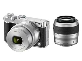 【中古】(非常に良い)Nikon ミラーレス一眼 Nikon1 J5 ダブルズームキット シルバー J5WZSL