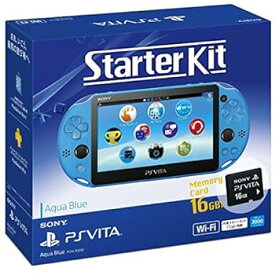 【中古】(非常に良い)PlayStation Vita Starter Kit アクア・ブルー