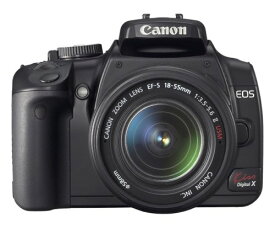 【中古】Canon デジタル一眼レフカメラ EOS Kiss デジタル X レンズキット ブラック KISSDXB-LKIT