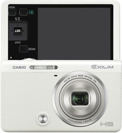 【中古】(非常に良い)CASIO デジタルカメラ EXILIM EX-ZR70WE 「自分撮りチルト液晶」 「メイクアップ&セルフィーアート」 EXZR70 ホワイト