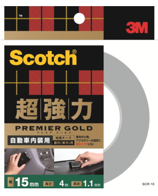 スコッチ 強力両面テープ ３M スリーエム 自動車内装用 奉呈 １５×４m 新作多数 プレミアゴールド SＣＲ－１５