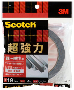 3M スコッチ 超強力両面テープ 金属・一般材料用 幅19mm×長さ4m SKD-19R