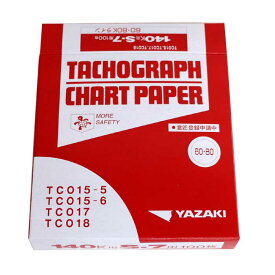 チャート紙 TCO18,15-6,17 140K S7 60,80Km/h 赤実線[矢崎総業]★1箱入、10箱入