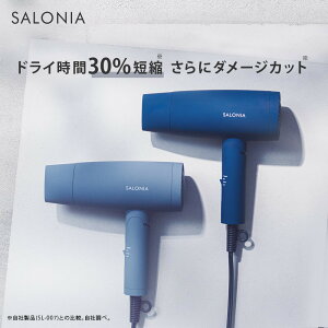 【SALONIA サロニア 公式店】《スピーディーイオン ドライヤー》 送料無料 1年保証 大風量 軽量 速乾 コンパクト 時短 ブラック ホワイト グレー ネイビー ヘアドライヤー ギフト 正規品 男性 メンズ プレゼント