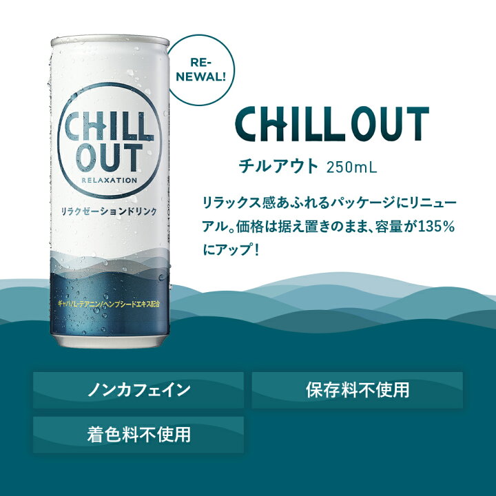 楽天市場 クーポンで最大700円off 11 28 14 59まで Chill Out チルアウト リラクゼーション ドリンク 12本セット 送料無料 Chillout Gaba ストレス 逆 エナジードリンク ゼロカロリーリラックス ノンカフェイン 炭酸 炭酸飲料 アンド ハビット