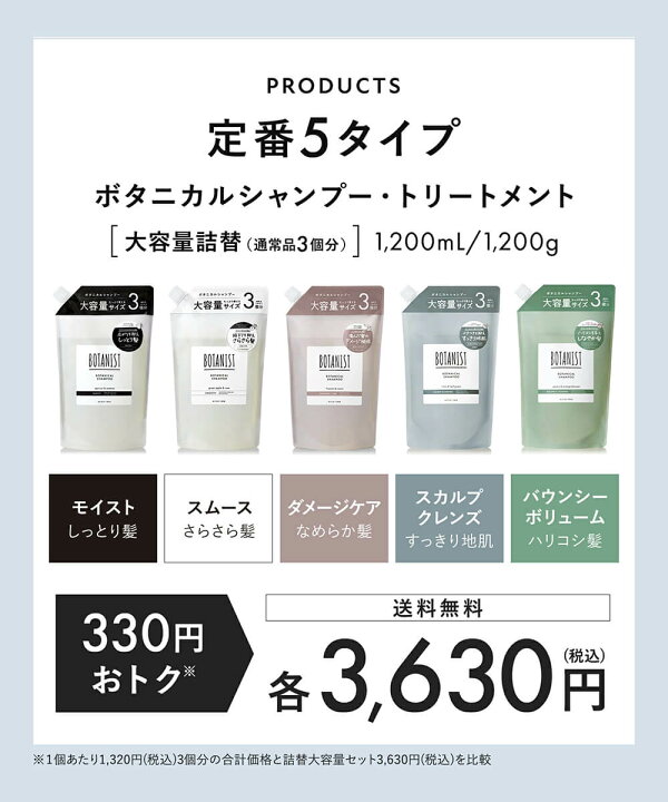 楽天市場】≪15%OFFクーポン≫ 【 BOTANIST ボタニスト 大容量 