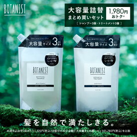 6点セットが40％OFF【 BOTANIST ボタニスト ボタニカル 大容量シャンプー3点・大容量トリートメント3点 合計6点セット 】 大容量は通常サイズ各3個セットより1980円お得！送料無料 ヘアケア まとめ買い 家族 cpnb プレゼント ギフト ▼