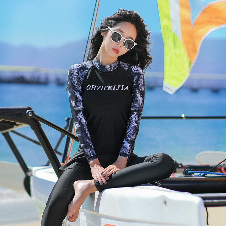 楽天市場 長袖ラッシュガード レディース 4点セット 水着 体型カバー オトナ女子 大きいサイズ おしゃれ 長袖 半袖 セット ショートパンツ レギンス 脚 フィットネス ウォーキング ジョギング ボーダー 二の腕 太もも ママ水着 代 30代 40代 50代 Kobe Garden