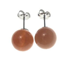 元気を運ぶオレンジアベンチュリン 10mm チタンピアス 愛情 情熱 天然石 パワーストーン レディース ジュエリー アクセサリー