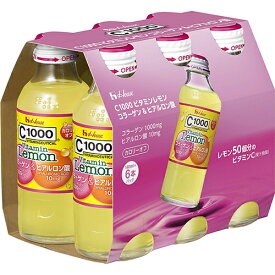 ハウスウェルネスフーズ株式会社　C1000 ビタミンレモン　コラーゲン＆ヒアルロン酸　瓶 140ml(果汁10%未満)×6本入【RCP】【北海道・沖縄は別途送料必要】