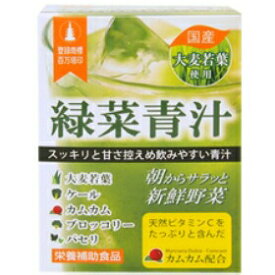 【本日楽天ポイント5倍相当!!】【送料無料】【お任せおまけ付き♪】ワキ製薬株式会社　緑菜青汁 30包×6個セット＜国産大麦若葉・ケール・カムカム・ブロッコリー・パセリ配合＞【栄養補助食品】【RCP】【△】