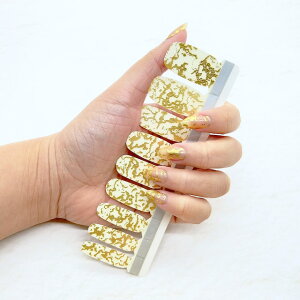 【メーカー直送品(代引き不可)※メール便発送】株式会社アダチ a-fre(エーフレ) Clear(Gold marble stone) クリア(ゴールドマーブルストーン)9サイズ×2枚(合計指18本分)<大理石風><ネ