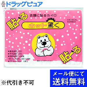 【本日楽天ポイント5倍相当】【メール便で送料無料 ※定形外発送の場合あり】株式会社立石春洋堂『貼るカイロ ホット驚く 10袋入(10枚)』×2個セット(メール便のお届けは発送から10日前