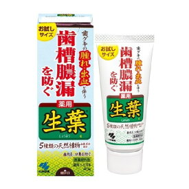 【3％OFFクーポン 4/24 20:00～4/27 9:59迄】【送料無料】【医薬部外品】小林製薬株式会社生葉(しょうよう) お試しサイズ (40g)＜歯ぐきの腫れ・出血を伴う歯槽膿漏を防ぐ＞【△】【CPT】