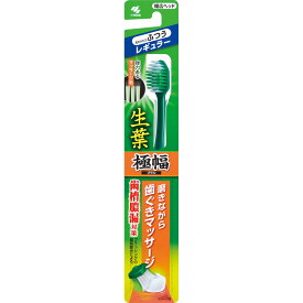 【本日楽天ポイント5倍相当】【メール便で送料無料 ※定形外発送の場合あり】小林製薬株式会社生葉（しょうよう）極幅ブラシレギュラーヘッド　ふつう 1本(※緑・赤・青のカラー選択はできません)＜歯槽膿漏対策歯ブラシ＞