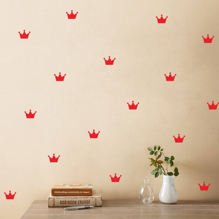楽天市場 送料無料 ウォールステッカー 転写式 壁紙シール 王冠 冠 クラウン 窓 ガラス 壁シール シンプル 単色 ソリッドカラー おしゃれ 可愛い かわいい 飾り付け ルームデコレーション ウォールデコレーション Diy 模様替え 壁面装飾 壁装飾 室内装飾 Dolcissimo
