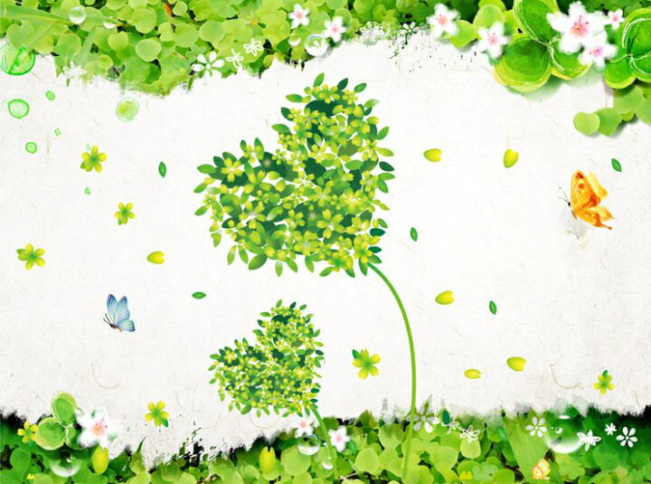 楽天市場 送料無料 ウォールステッカー インテリア雑貨 壁紙 クローバー 緑 蝶々 模様替え 寝室 リビング キッチン 子供部屋 壁 廊下 おしゃれ かわいい Dolcissimo