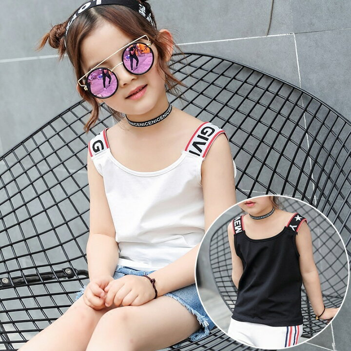 Cavaria スケーターガールイラストビッグノースリーブtシャツ ノースリーブ メンズ ブランド オシャレ タンクトップ 大きいサイズ プリント フォト スケ キャバリア Cavaria D Fashion ベビーキッズガールズプリントタンクサマールーズベストカジュアル