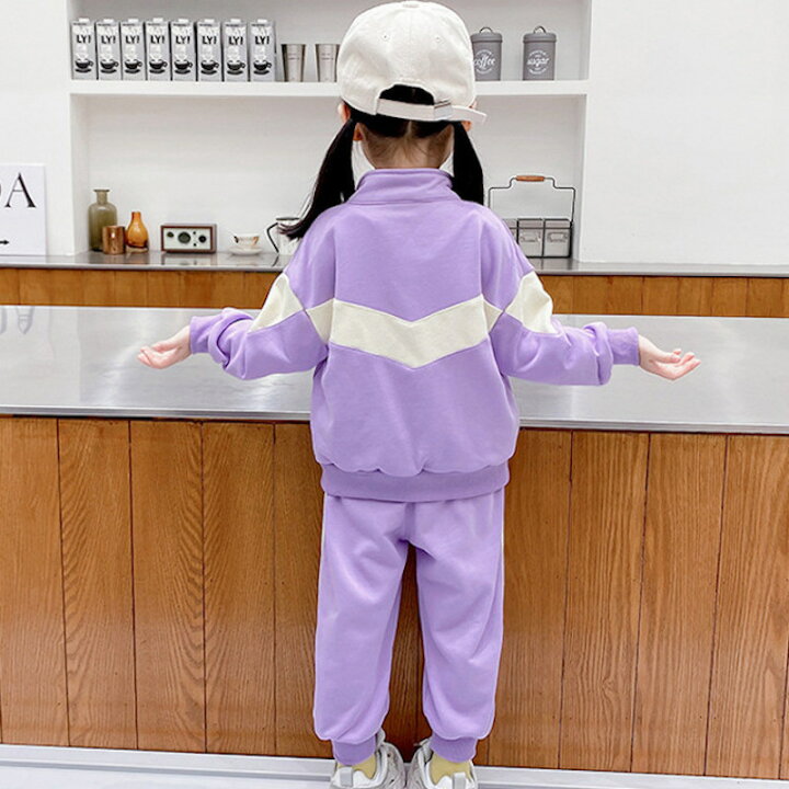 送料無料 セットアップ 上下セット ジャージ ロングパンツ キッズ 子供服 女の子 男の子 長袖 ロゴ 長ズボン スウェット かわいい カジュアル お出かけ 部屋着 スポーツ パープル オレンジ 90 100 110 120 130 dolcissimo セットアップ 上下セットアップ パープル ロゴ 部屋着 パジャマ キッズ 女の子