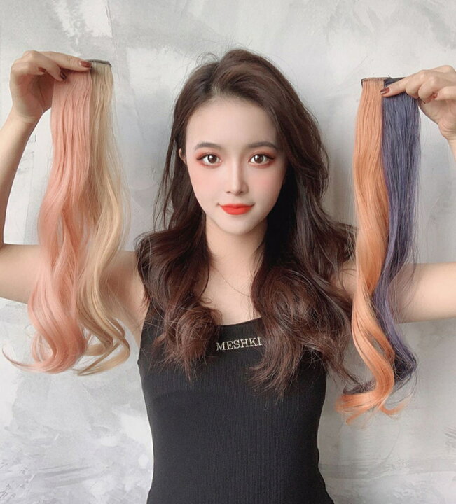 楽天市場 送料無料 ワンタッチ エクステ 部分ウィッグ 単品 つけ髪 つけ毛 ヘアアレンジ メッシュ 巻き髪 カール ロング ヘアピース コスプレ エクステンション ワンポイント おしゃれ かわいい レディース 変装 仮装 変身 ハロウィン イベント パーティ ダ Dolcissimo