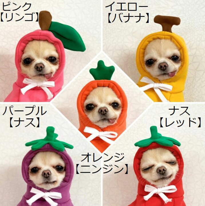 楽天市場 送料無料 ドッグウェア 犬の服 パーカー スウェット 裏起毛 ペット 小型犬 中型犬 猫 洋服 コスプレ 防寒 暖かい 秋冬 可愛い フード付き 袖あり 保温 あったか プルオーバー 紐 リブ 果物 野菜 動物 かわいい おしゃれ いぬ イヌ Dog ね