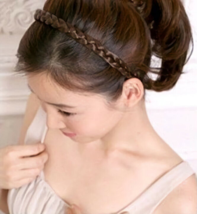 楽天市場 送料無料 カチューシャ 三つ編みカチューシャ レディース 女性 ヘアアクセサリー ウィッグカチューシャ 三つ編み みつあみ 簡単アレンジ 可愛い お洒落 ヘアアレンジ お出かけ 普段使い 結婚式 パーティ ファッション小物 Dolcissimo