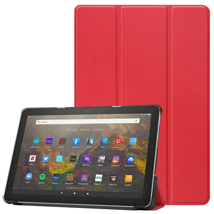 楽天市場 送料無料 タブレットスタンド タブレットケース Firehd Amazon レザーケース カバー スタンド マグネット 軽量 薄型 手帳型 無地 シンプル おしゃれ ビジネス 自宅 第10世代 19 18 17 Firehd8plus Fir Dolcissimo
