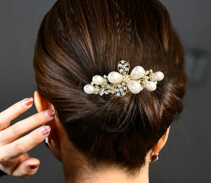 楽天市場 送料無料 かんざし 簪 レディース 女性 ヘアアクセサリー 髪飾り 和装小物 髪留め まとめ髪 ラインストーン キラキラ フェイクパール フラワー 花 ヘアアレンジ ファッション小物 シンプル おしゃれ 上品 かわいい 華奢 お出かけ パーティ ドレス Dolcissimo