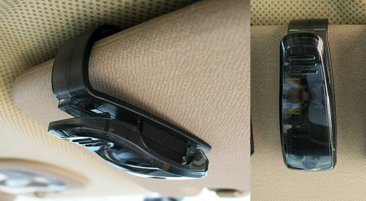 楽天市場 送料無料 車用サングラスクリップ 2個セット クリップ式 挟む サンバイザー 運転席 助手席 メガネ 眼鏡 保管 便利 シンプル 駐車券 チケット 車用品 カーアクセサリー ブラック 黒 Dolcissimo