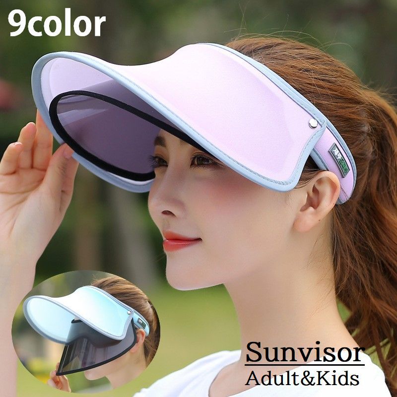 レディース 日除け 帽子 UVカット 紫外線対策 日焼け対策 運動 サンバイザー
