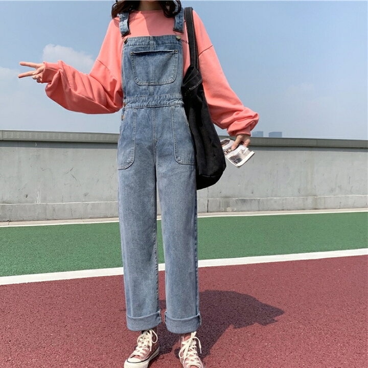 楽天市場 送料無料 オーバーオール サロペットパンツ デニム レディース 女性 婦人服 ボトムス ストレート ジーンズ ポケット カジュアル おしゃれ かわいい 着まわし 大きいサイズ Dolcissimo